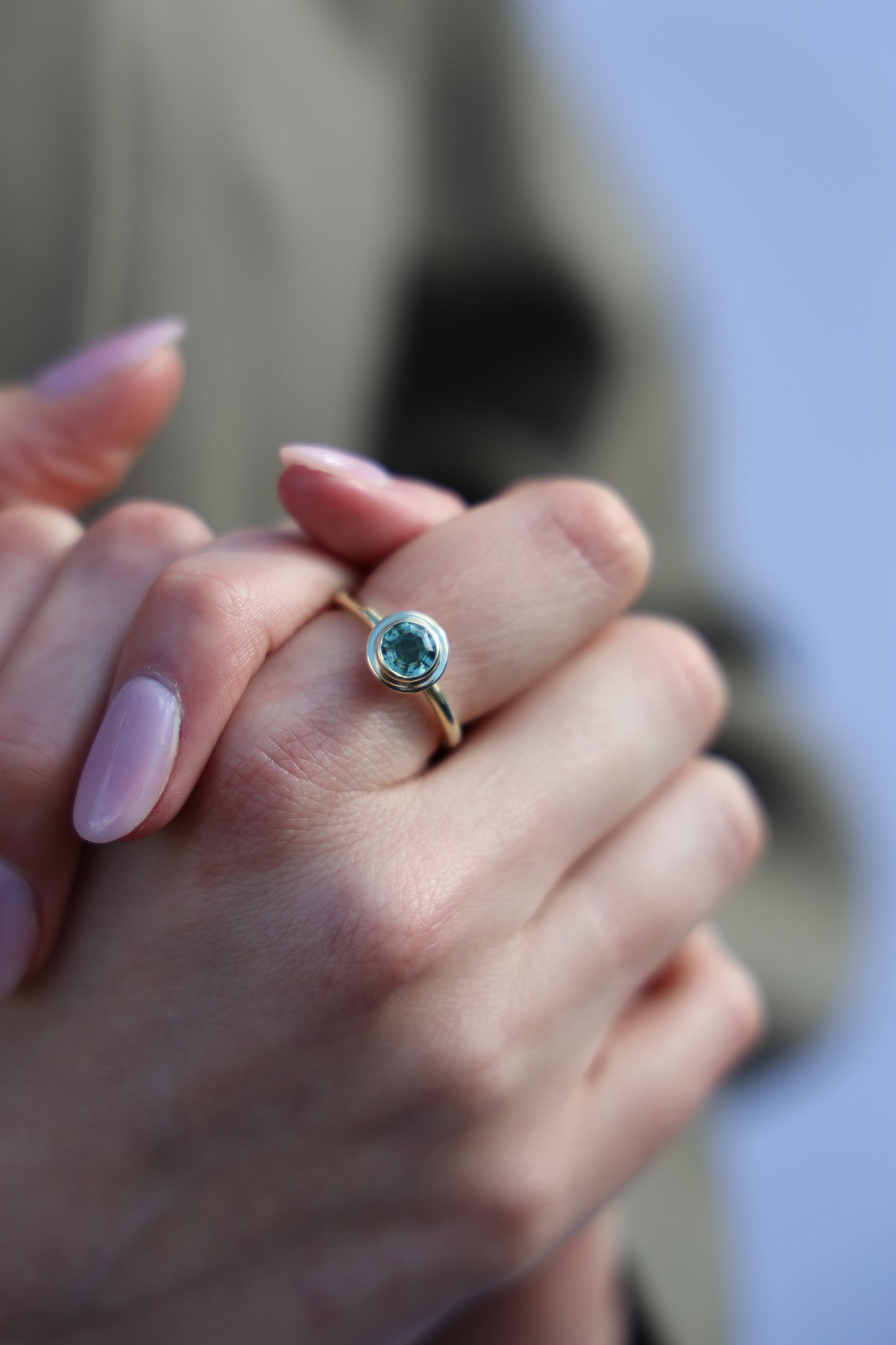 Double round tourmaline ring