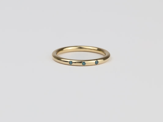 Blue diamond ring