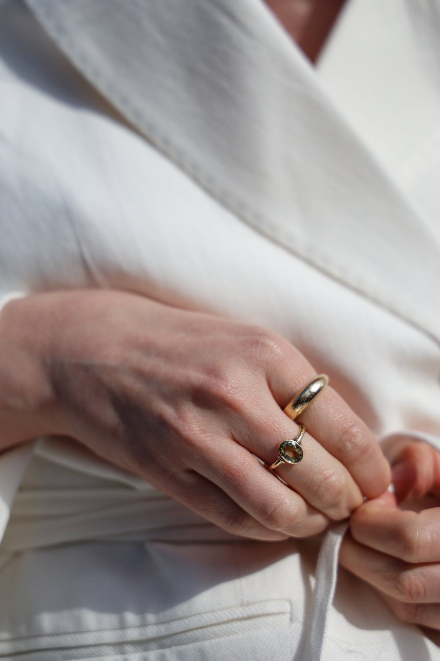 Green tourmaline ring