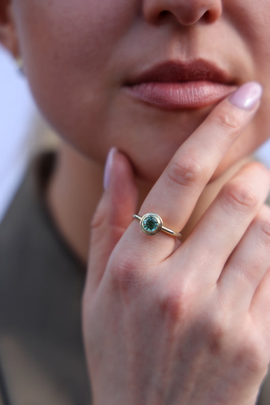 Double round tourmaline ring